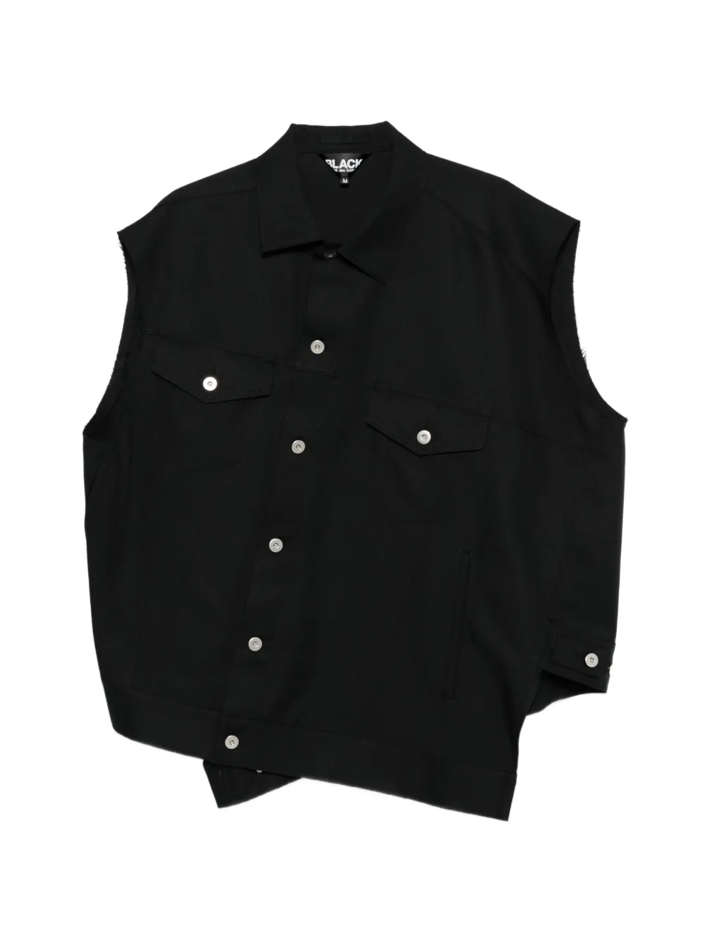 Comme Des Garçons Black asymmetric sleeveless gilet - Nero