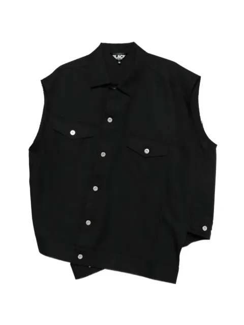 Comme Des Garçons Black asymmetric sleeveless gilet