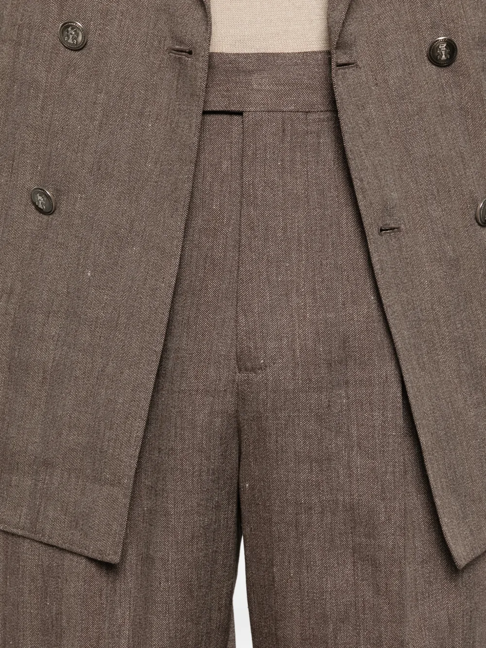 Brunello Cucinelli Pak met dubbele rij knopen Bruin