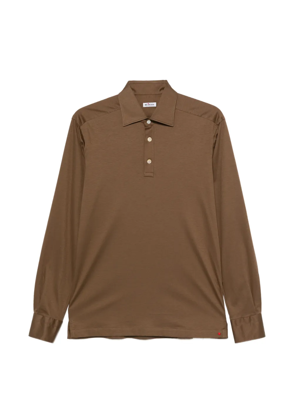 Kiton Positano long-sleeve polo shirt - Marrone