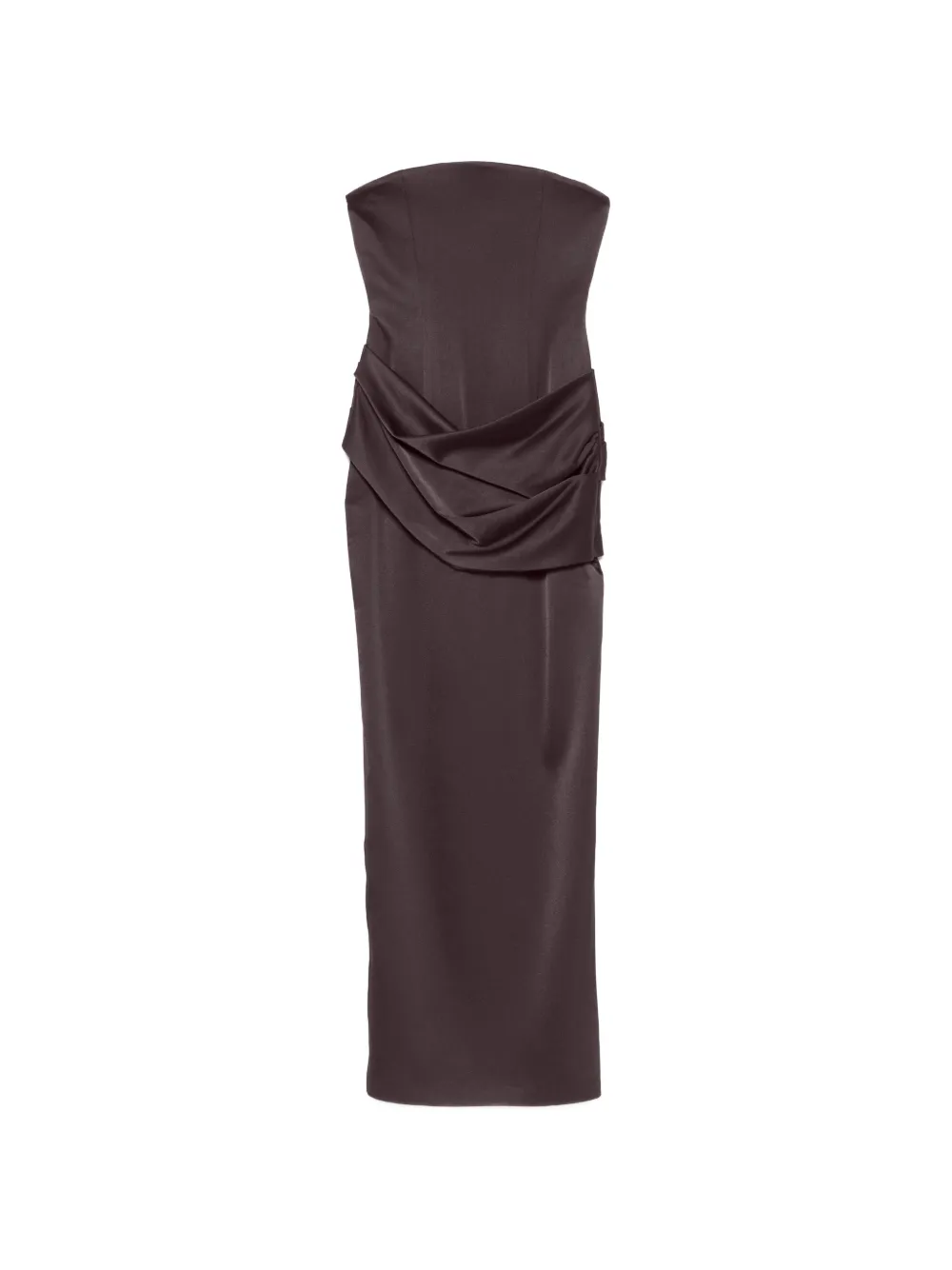 Alex Perry draped strapless maxi dress - Grigio