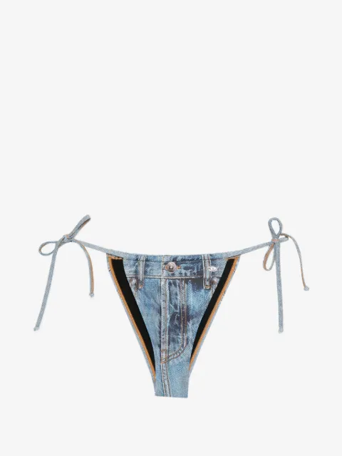 Diesel bikini briefs with jean trompe l'oeil