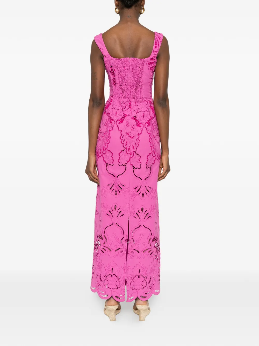 Giuseppe Di Morabito Gewelfde maxi-jurk met uitgesneden details Roze