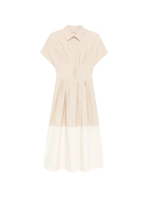 Antonelli pleated colour-block midi dress