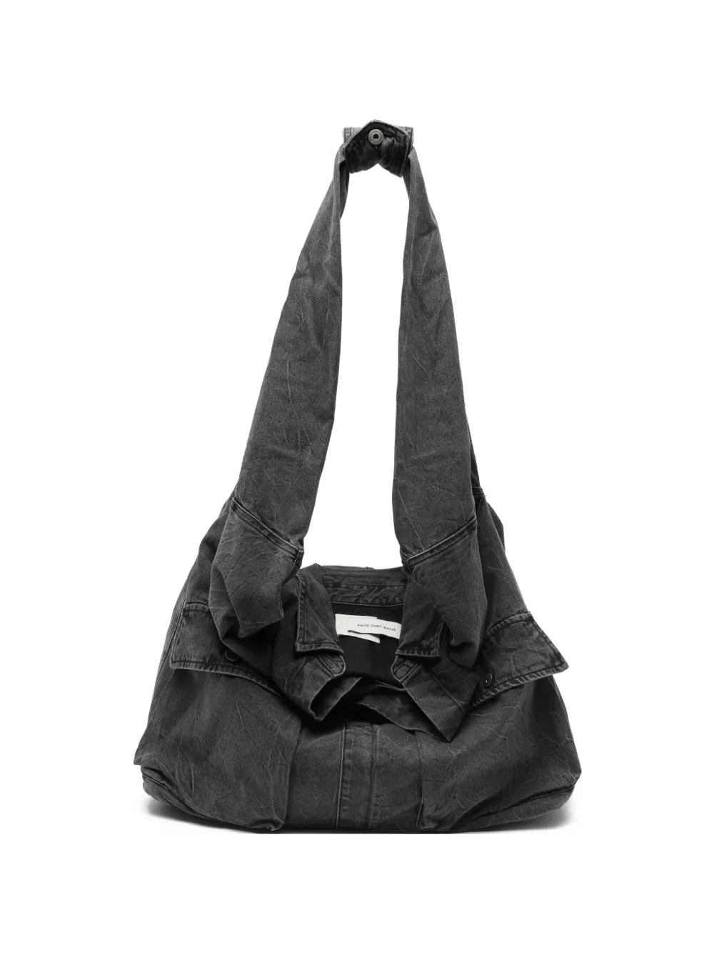 Feng Chen Wang flap-pockets shoulder bag - Grigio