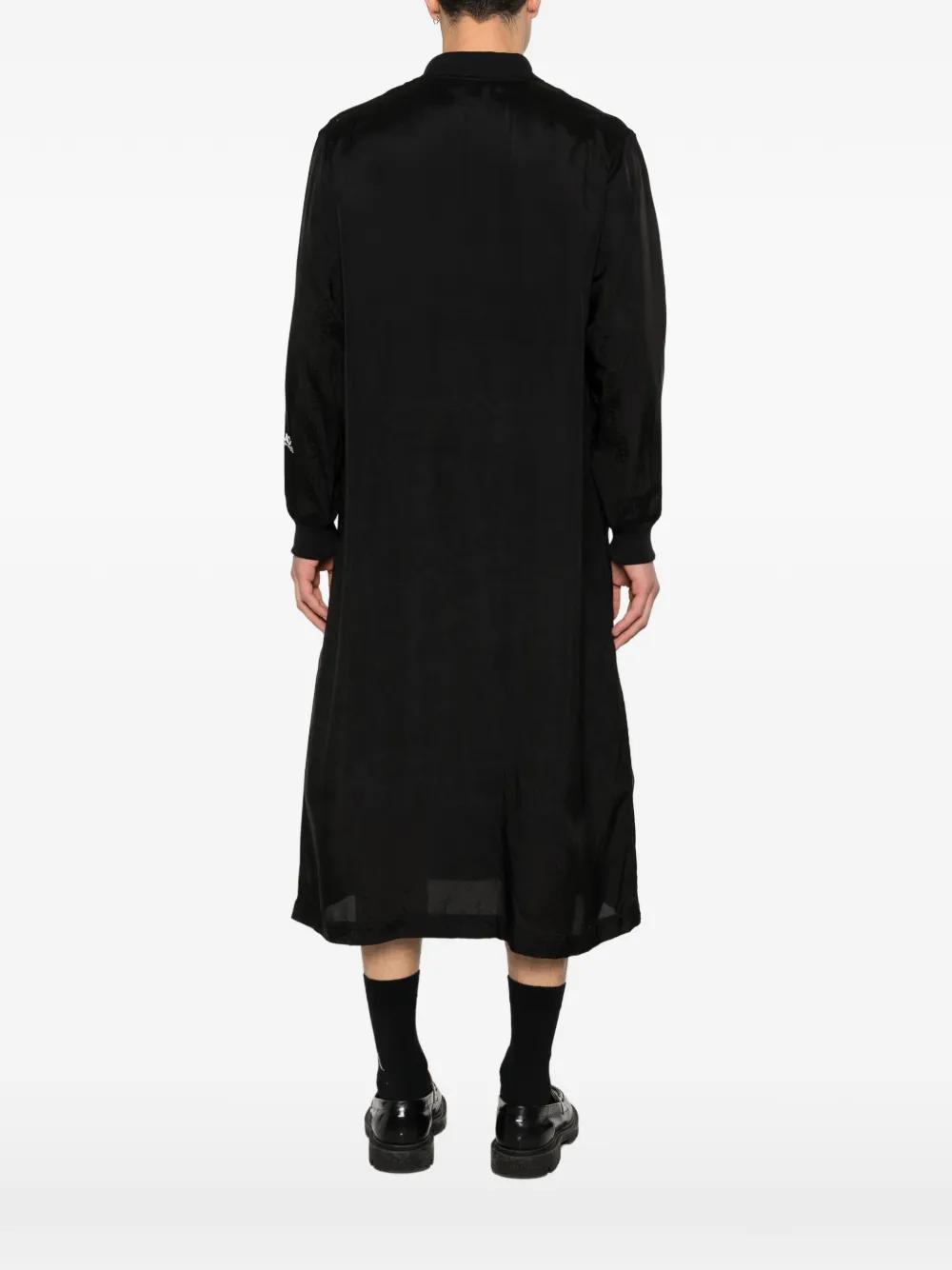 Black Comme Des Garçons Jas met enkele rij knopen Zwart