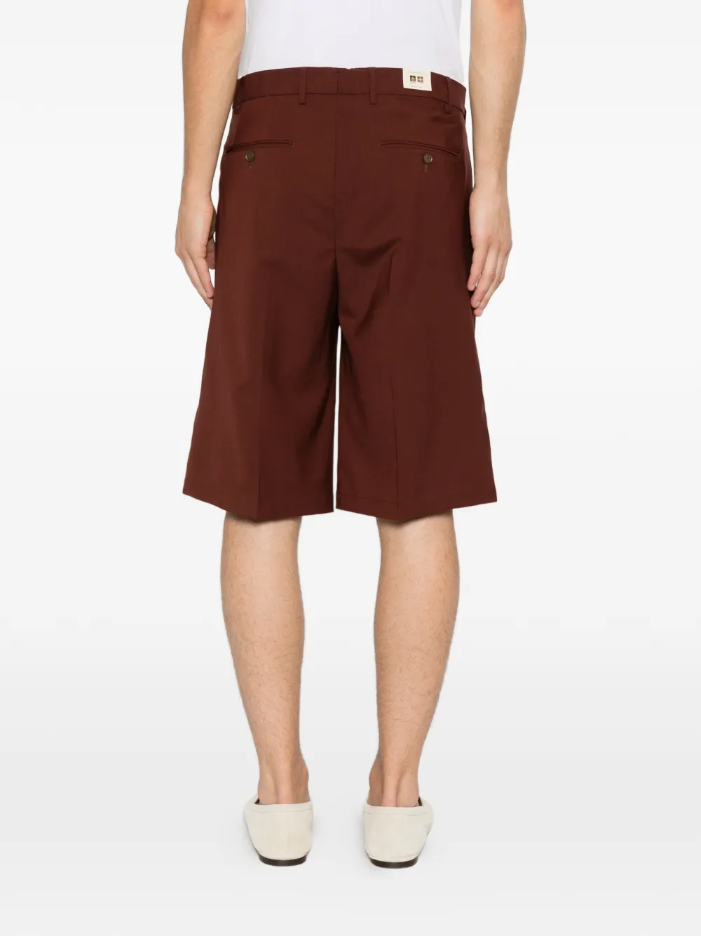 Briglia 1949 Bedfords geplooide knielange shorts Bruin