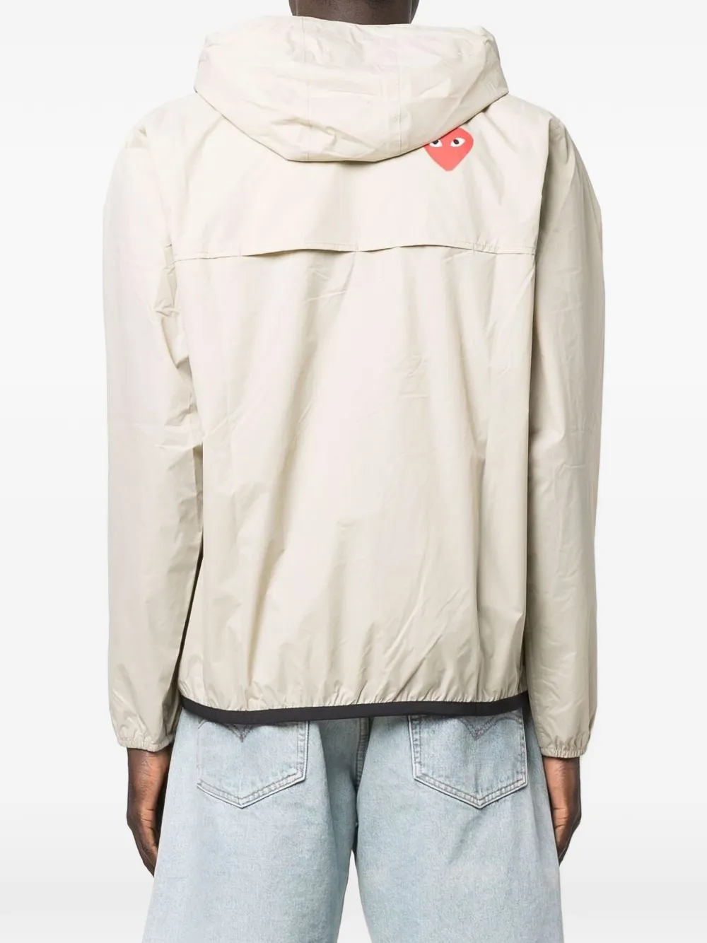 Comme Des Garçons Play xK-Way hooded jacket Beige