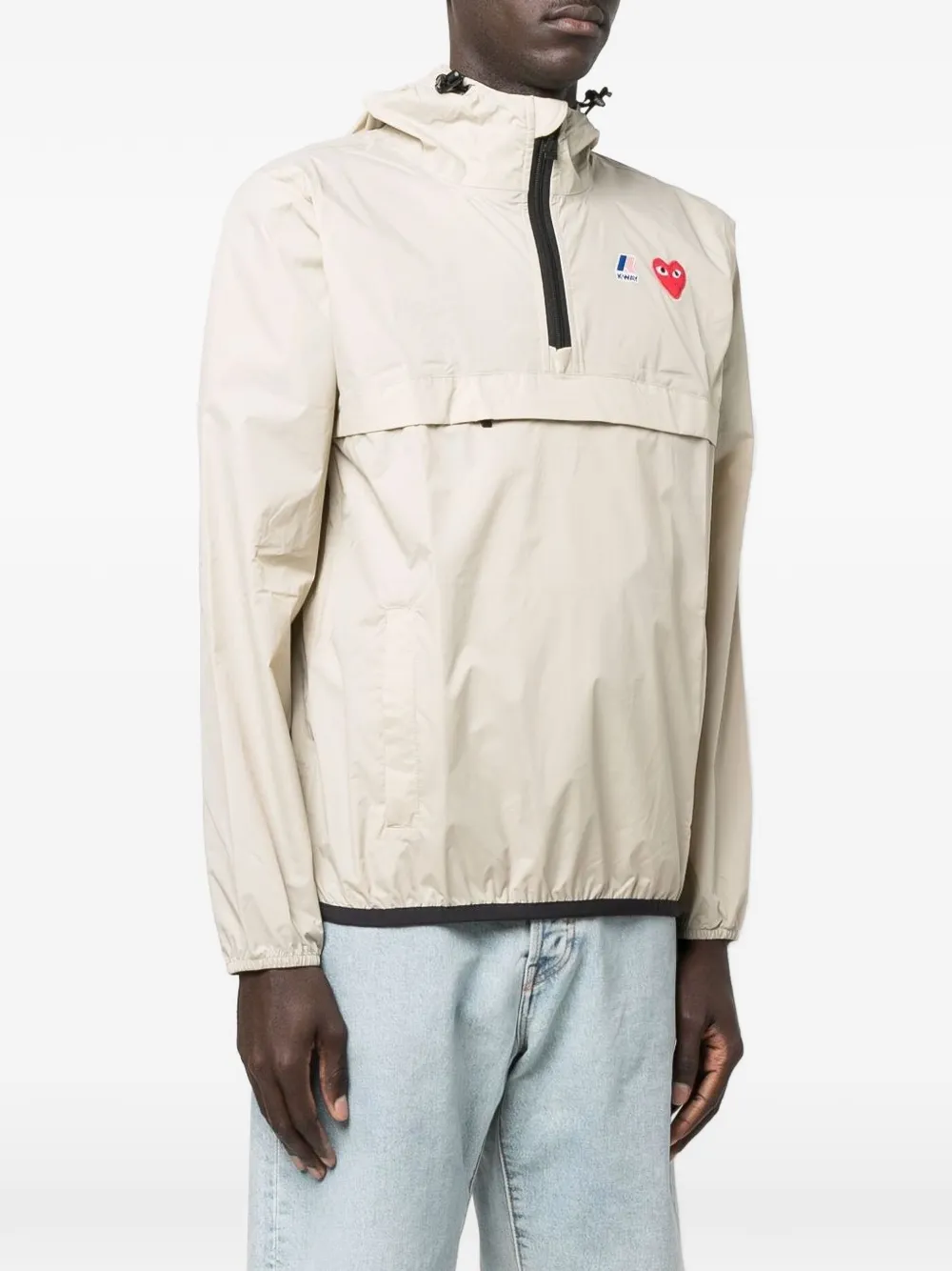 Comme Des Garçons Play xK-Way hooded jacket Beige