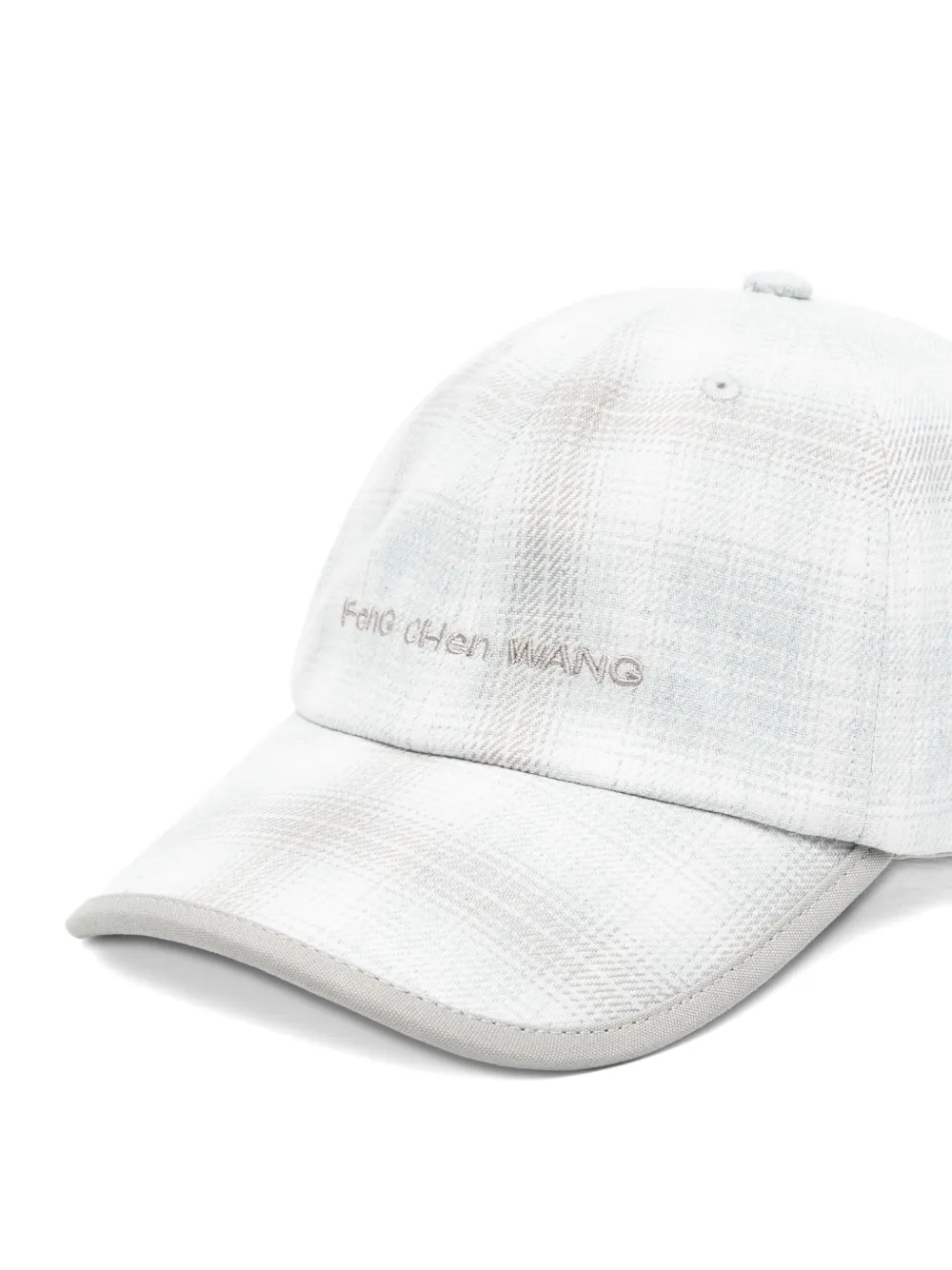  Feng Chen Wang Checked Baseball Cap - Grey 