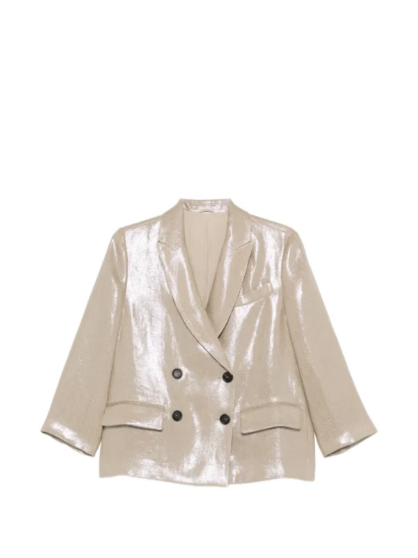 BRUNELLO CUCINELLI ダブルボタン Brunello Cucinelli ボタンダブルジャケット | ニュートラル | FARFETCH JP