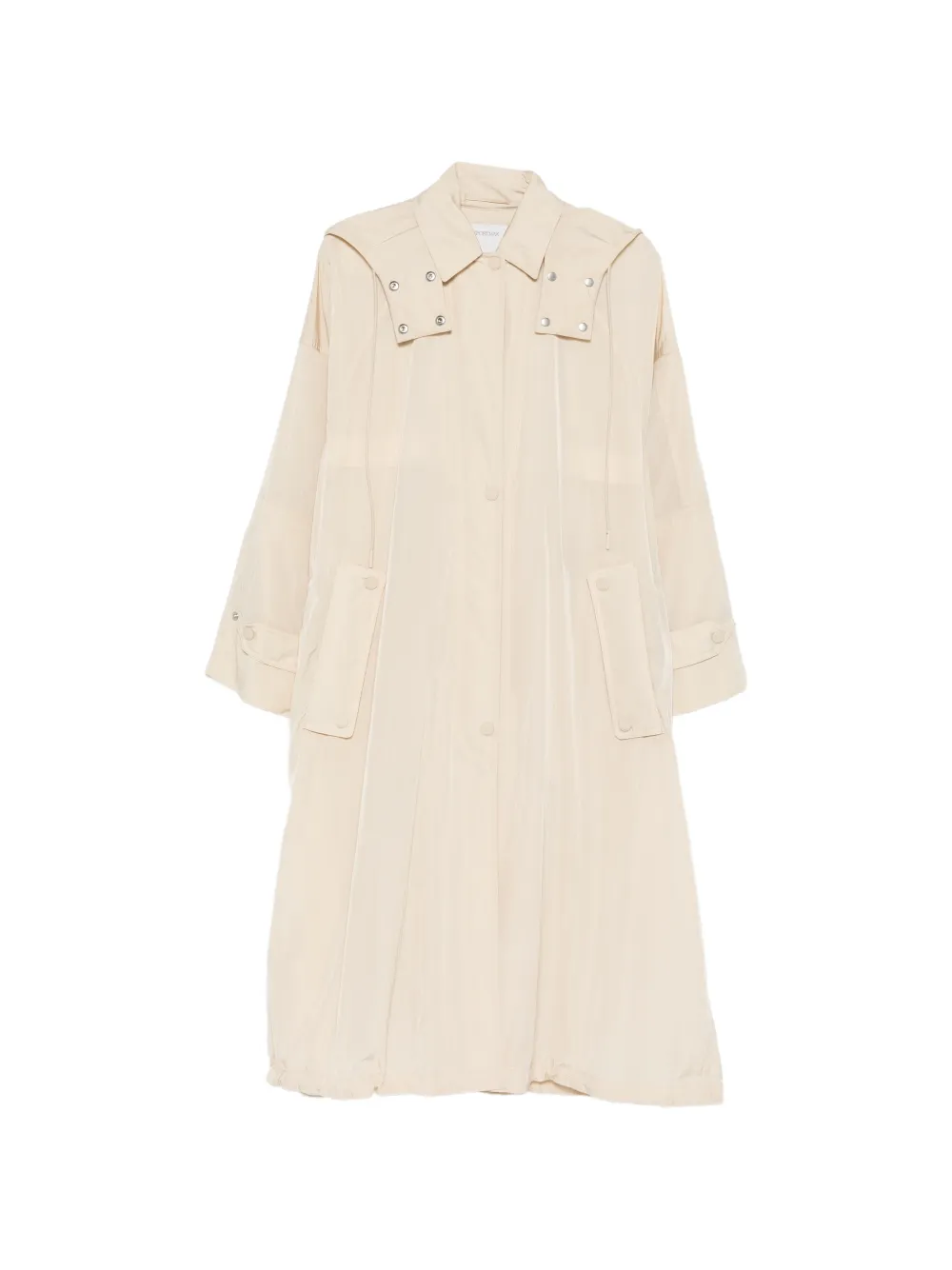 Sportmax buttoned hooded coat - Nude