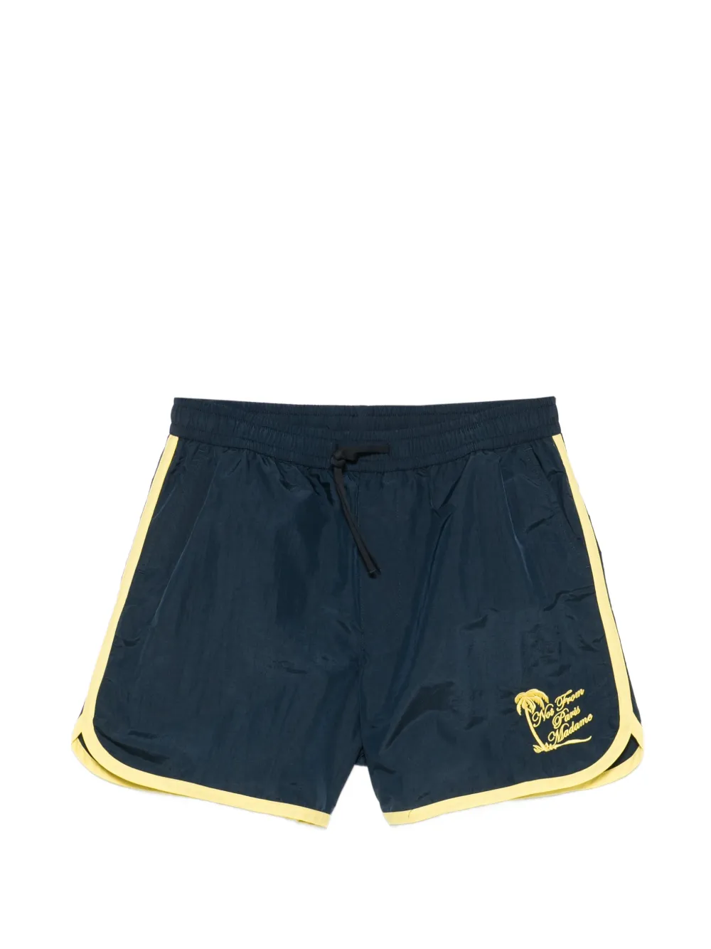 Drôle De Monsieur embroidered shorts - Blu