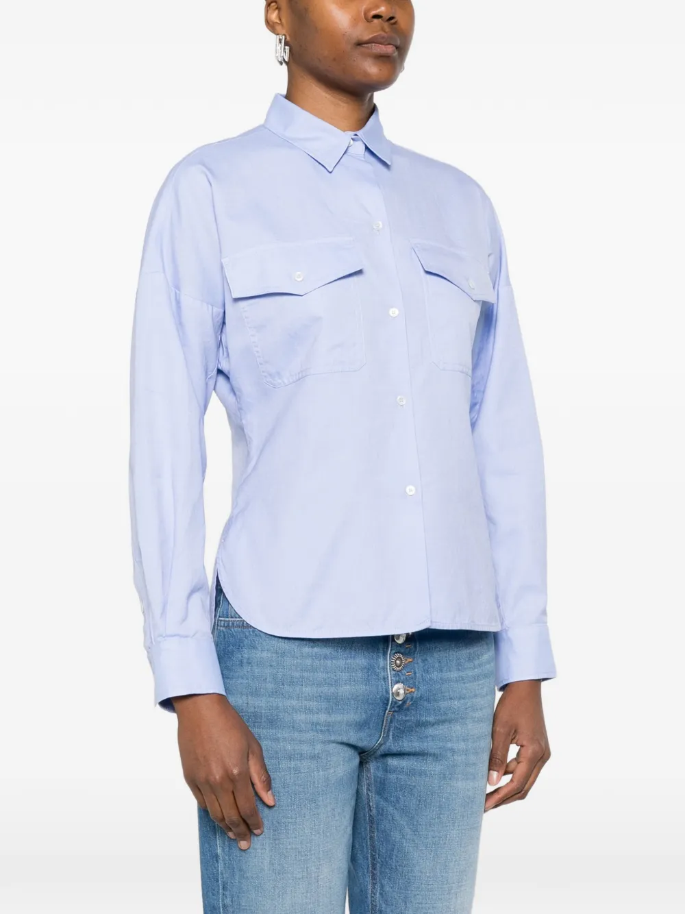  Weekend Max Mara Chest-pocket Shirt - Blue 