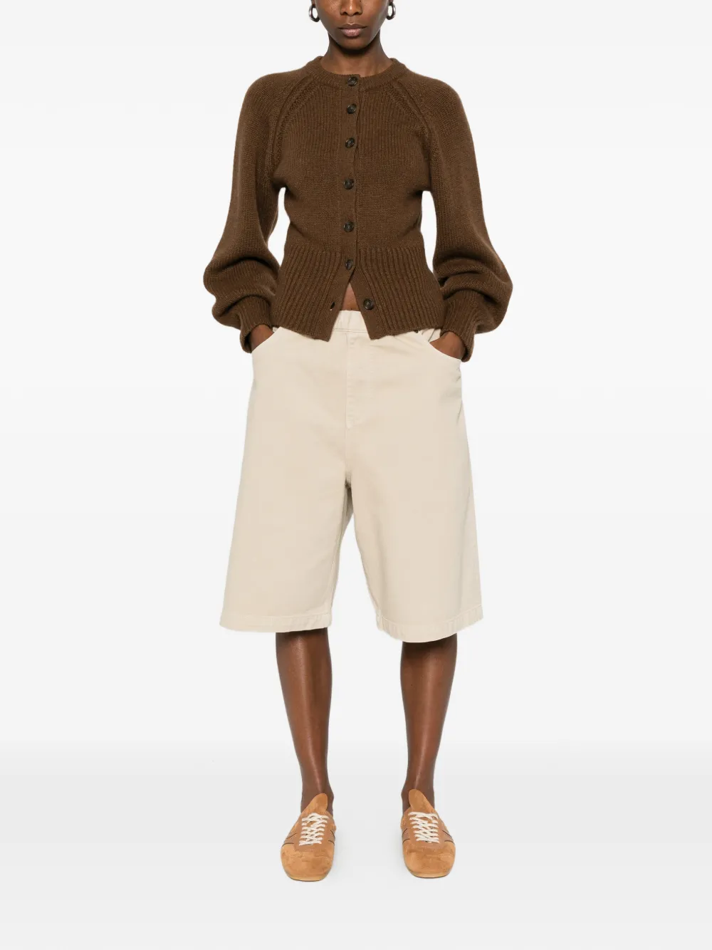  Entire Studios Spar Elasticated Shorts - Neutrals 