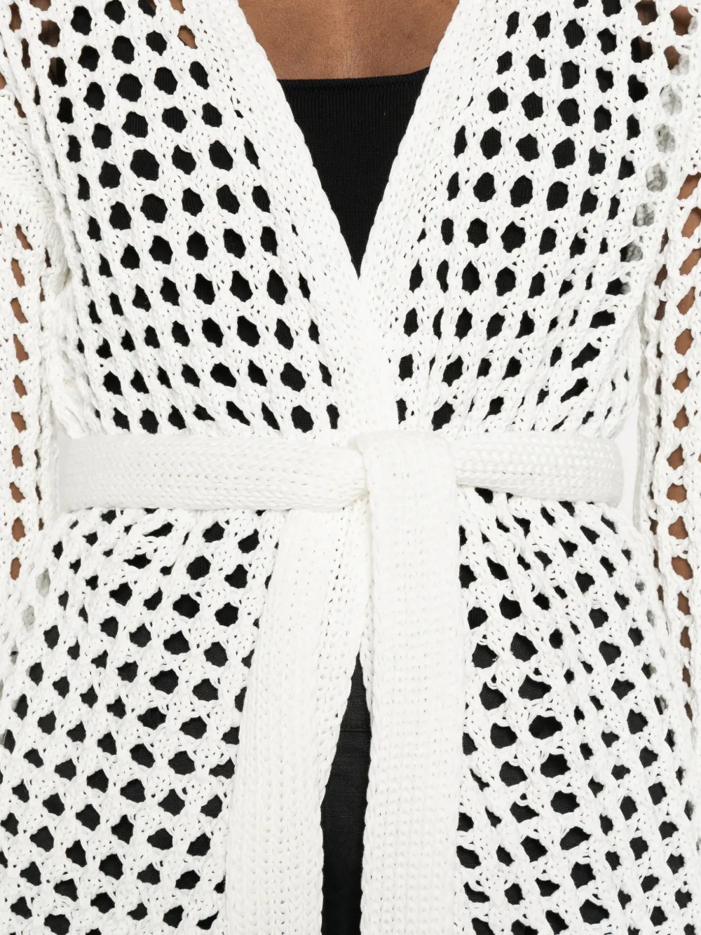 Max Mara Mxpgelo opengewerkte vest Wit