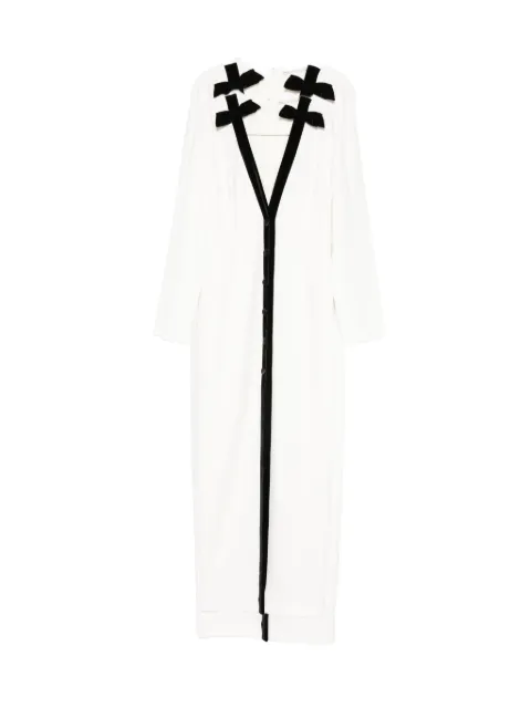 Alessandra Rich bow-detail front-button maxi dress