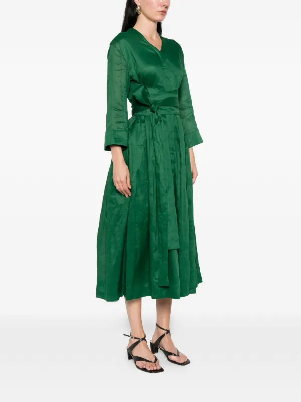max green dress Max Mara | Woman - Long lightweight cady dress - Green
