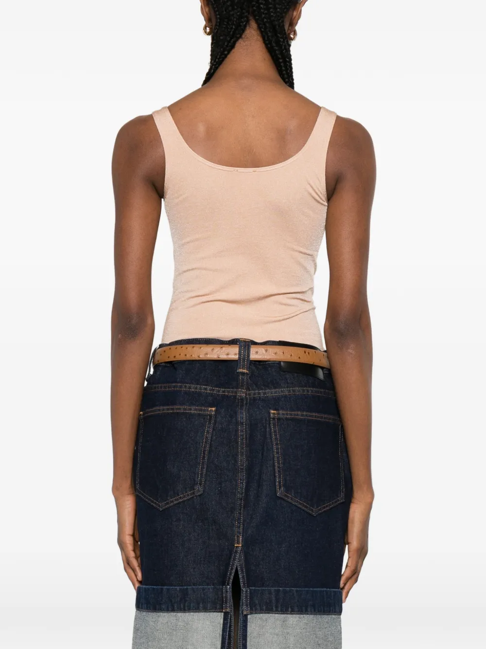 Wolford Body met diepe ronde hals Beige
