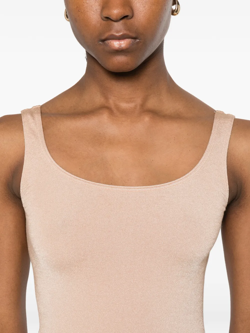 Wolford Body met diepe ronde hals Beige