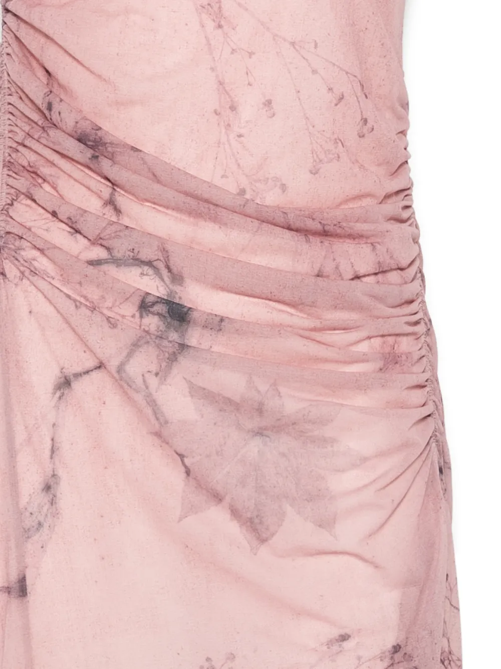  Feng Chen Wang Asymmetric-hem Ruched Midi Dress - Pink 