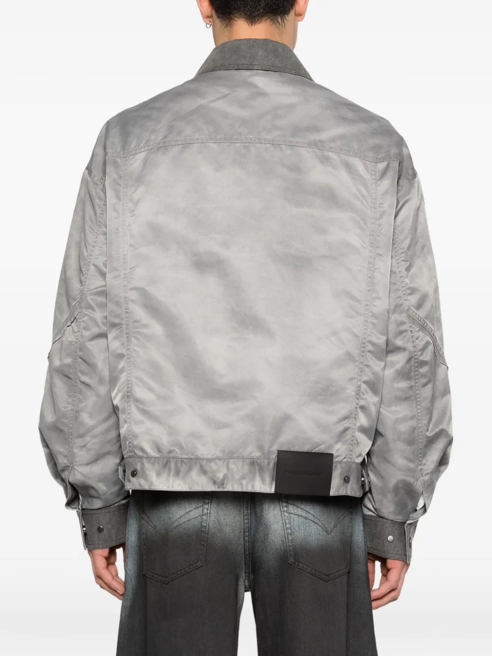 Feng Chen Wang Bomberjack met knoopdetail Grijs