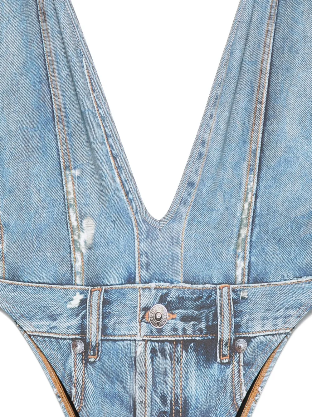  Diesel Tie-strap Printed Swimsuit - Blue 