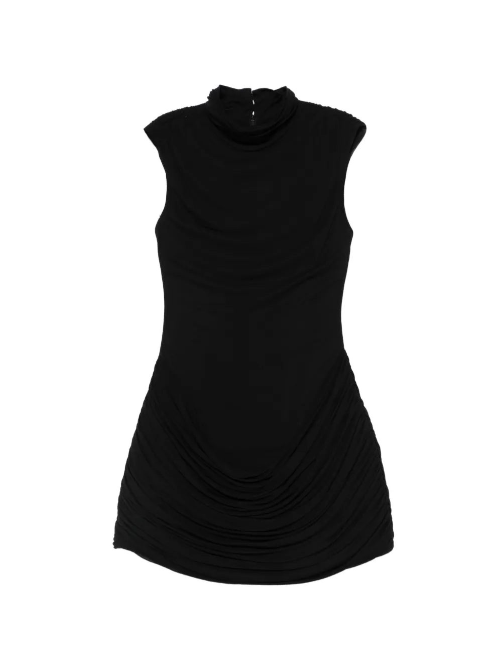 Giuseppe Di Morabito draped high-neck mini dress - Nero