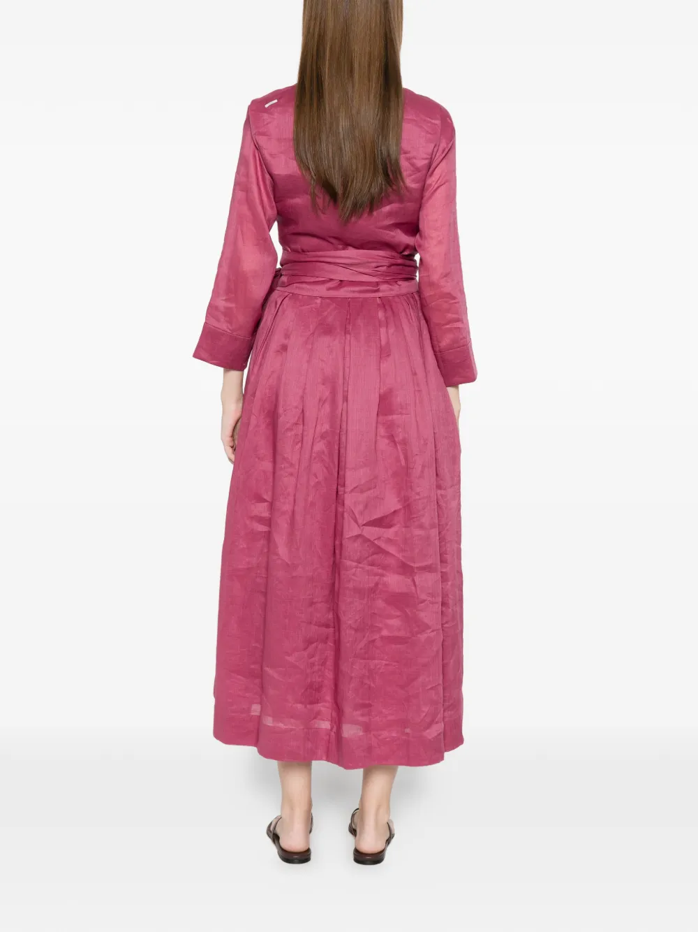 'S Max Mara Camilla midi-jurk met gestrikte taille Roze
