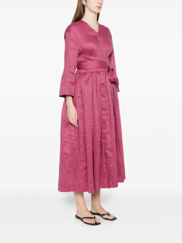 max mara dress pink 'S Max Mara Camilla tie-waist Midi Dress | Pink