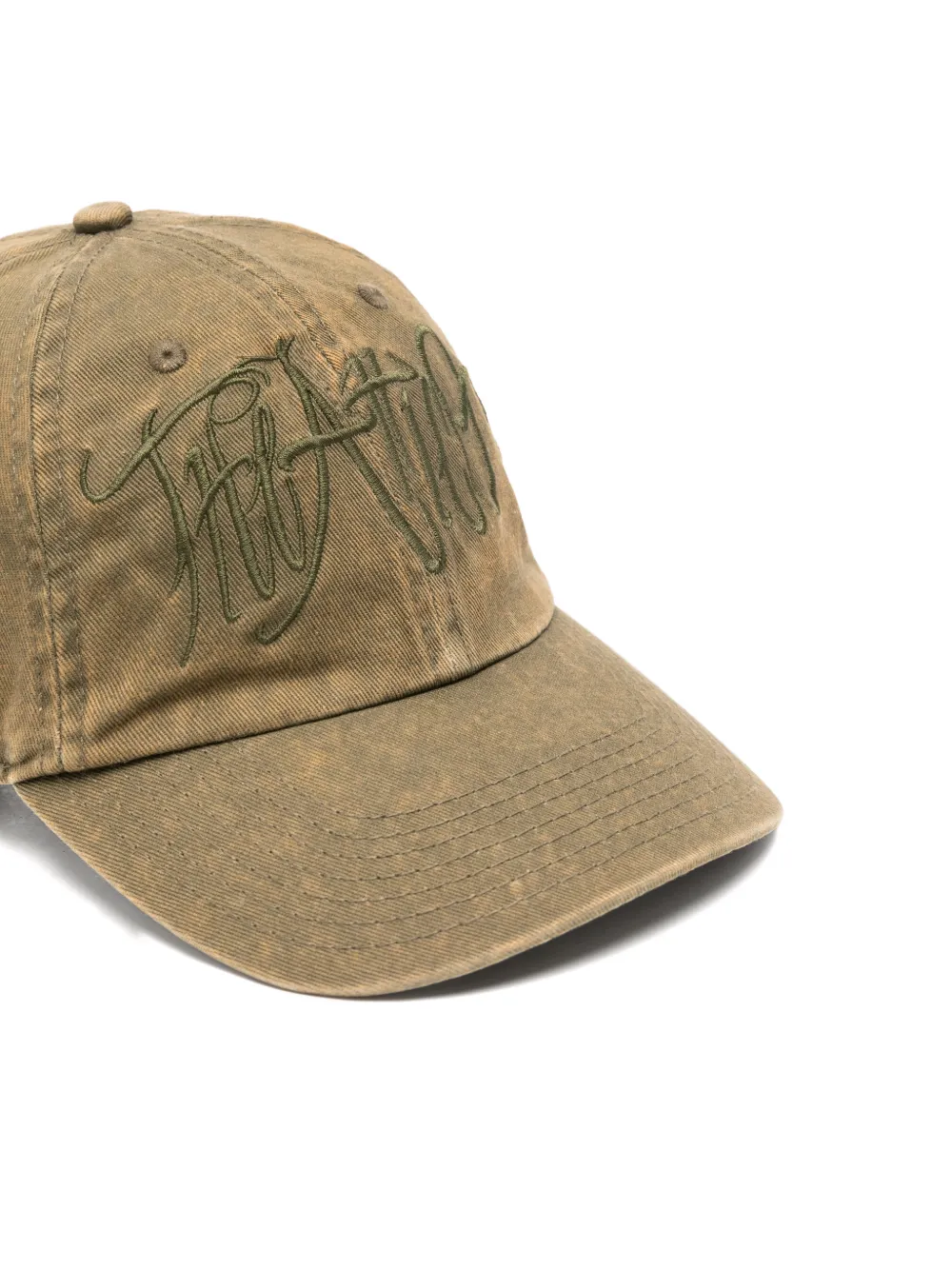 The Attico Honkbalpet met geborduurd logo Groen