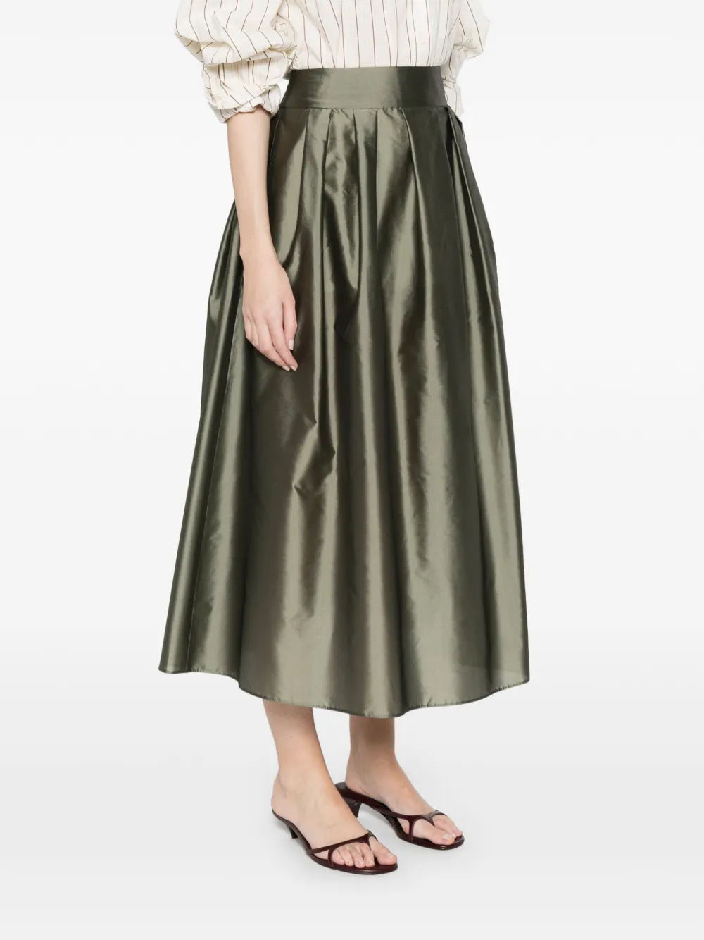  's Max Mara Falda Plisada - Verde 