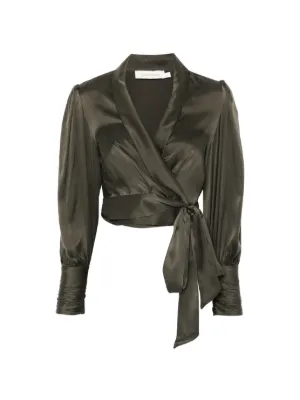 新品  FERRETTI アルベルタフェレッティ シルクブラウス Alberta Ferretti シルク ブラウス | ブラック | FARFETCH JP