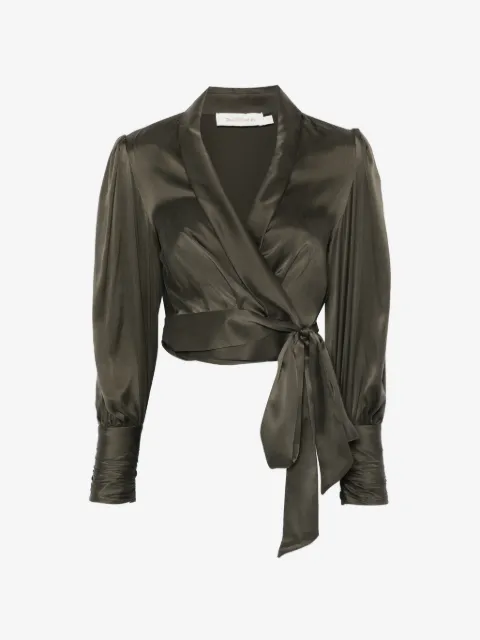 ZIMMERMANN wrap long-sleeved blouse