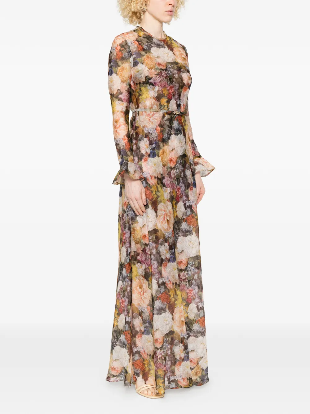 ZIMMERMANN Alchemy Sheath maxi-jurk Bruin