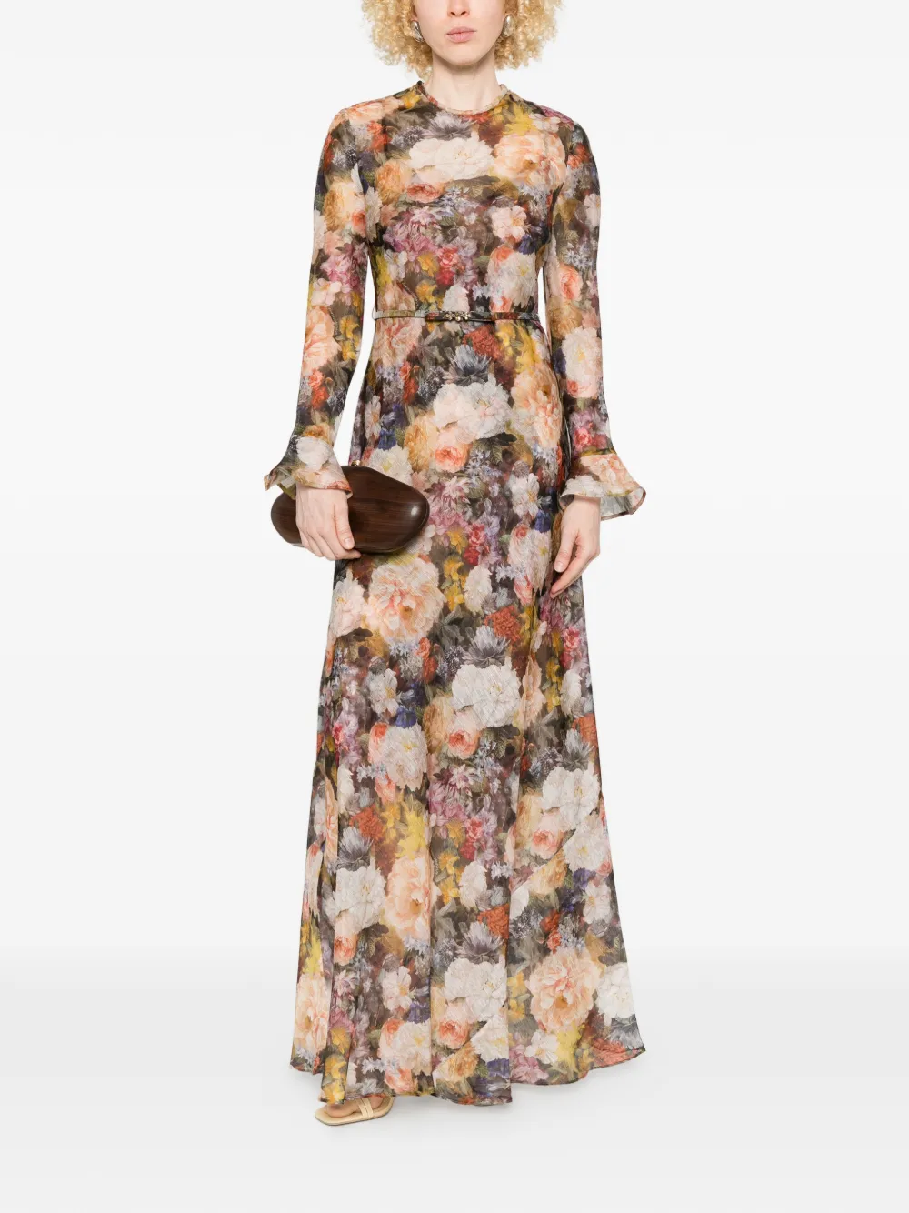 ZIMMERMANN Alchemy Sheath maxi-jurk Bruin