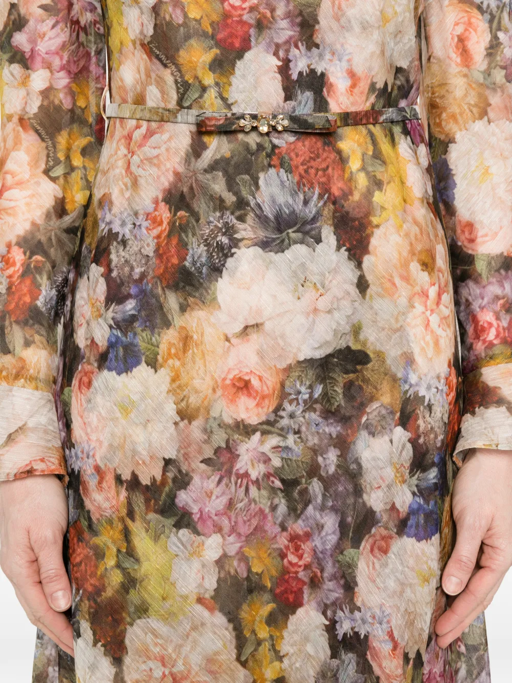 ZIMMERMANN Alchemy Sheath maxi-jurk Bruin