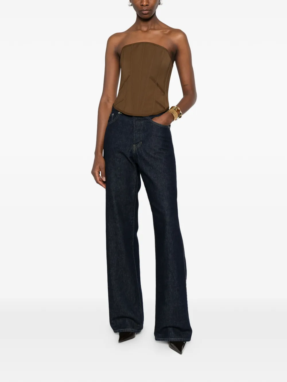  Giuseppe Di Morabito Panelled-design Top - Brown 