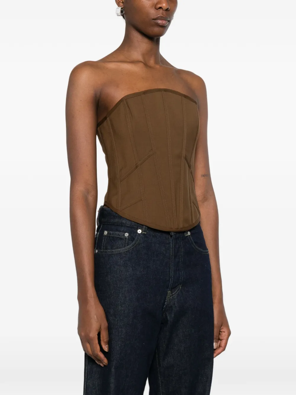  Giuseppe Di Morabito Panelled-design Top - Brown 
