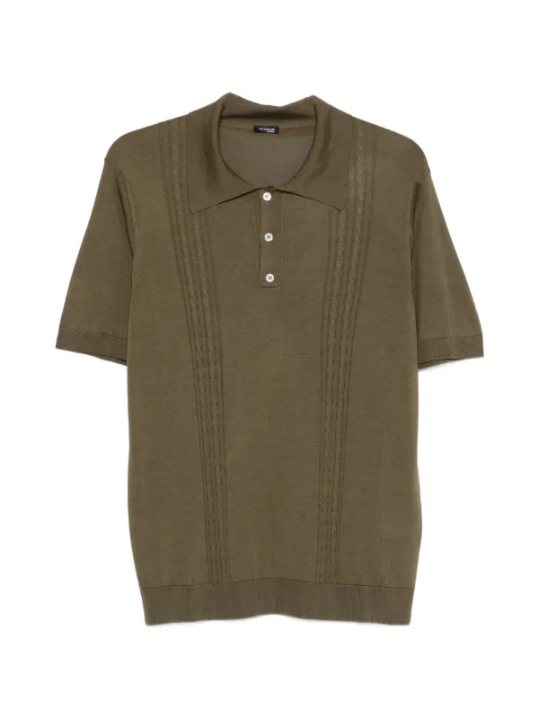 Kiton Buttoned Polo Shirt in Green