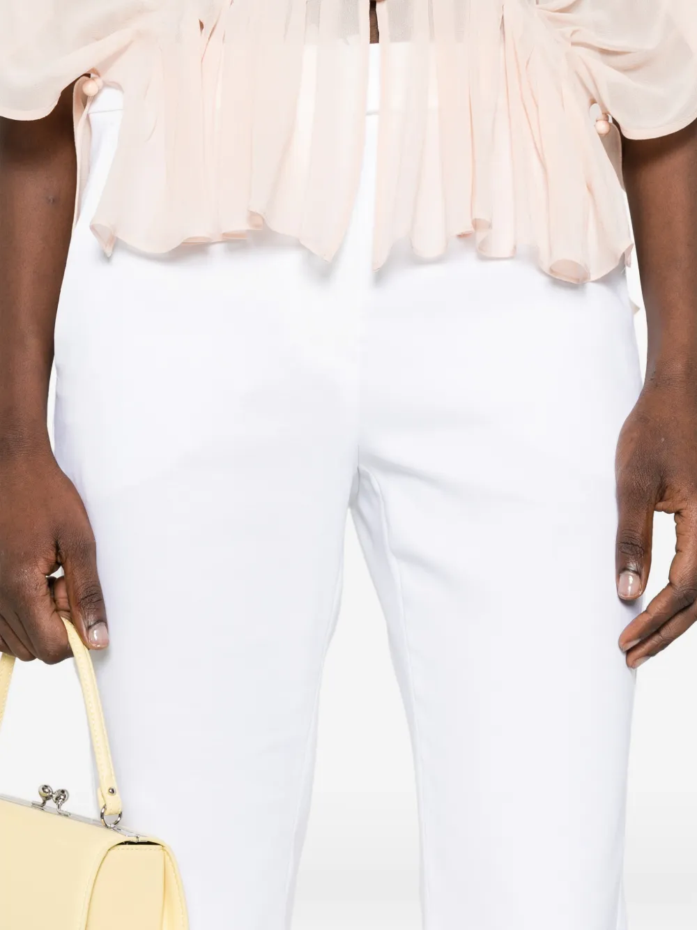 Max Mara Broek met geplooid detail Wit
