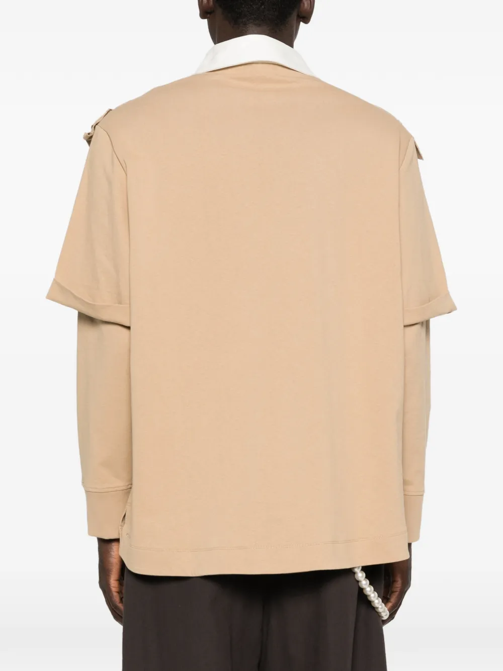 Simone Rocha Poloshirt met ruches Beige