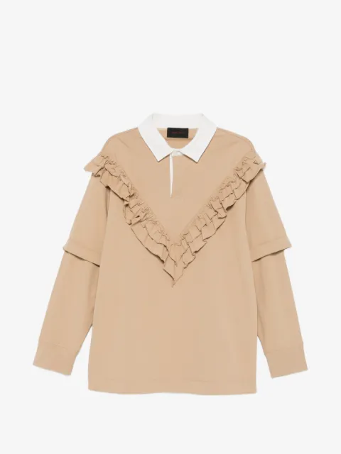 Simone Rocha ruffled-detail polo shirt