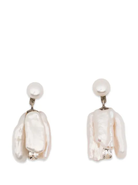 Simone Rocha bloom crystal and pearl earrings