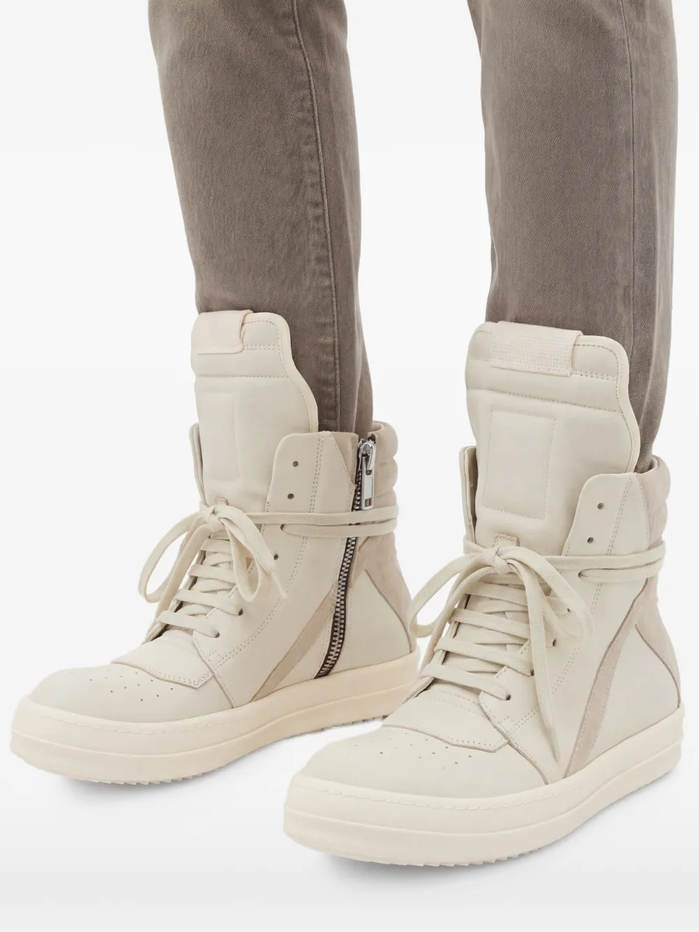 Rick Owens Geobasket high-top sneakers Beige