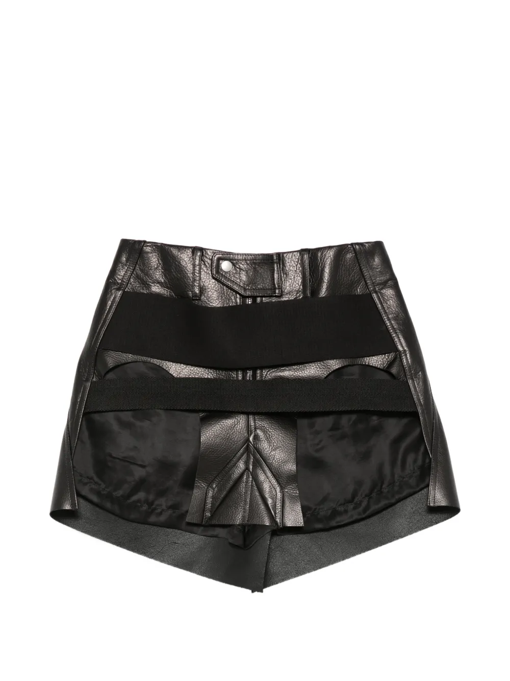 Rick Owens Temple panel mini skirt - Nero