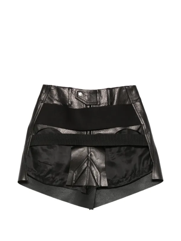 Rick Owens Temple Panel Mini Skirt in Black