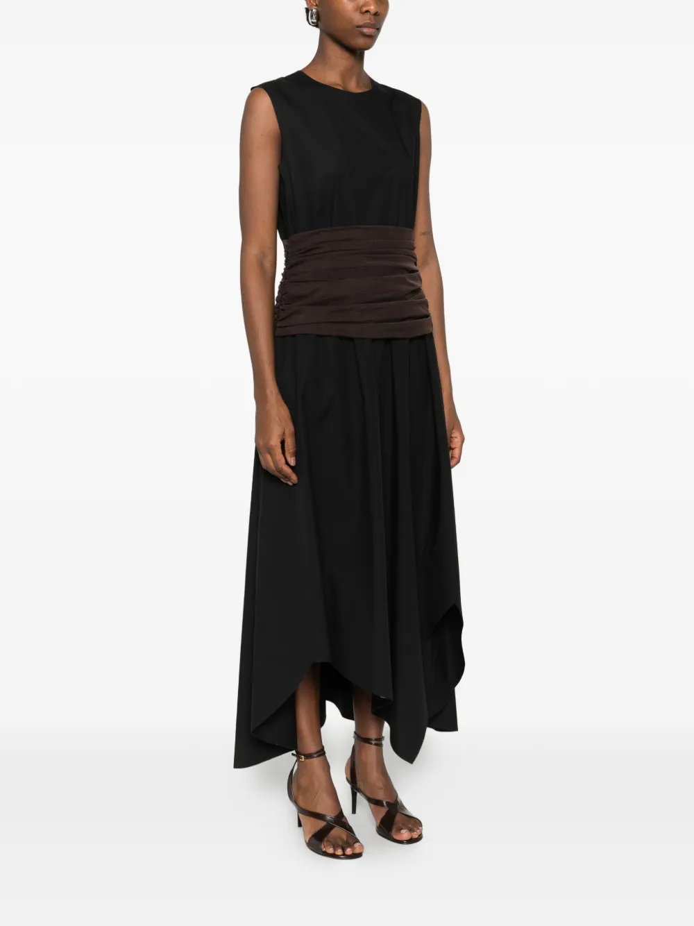 Tory Burch Jurk met asymmetrische afwerking Zwart
