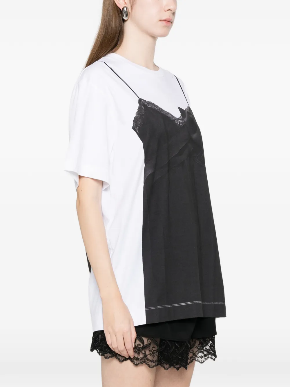 Simone Rocha Trompe-l'oeil T-shirt Wit