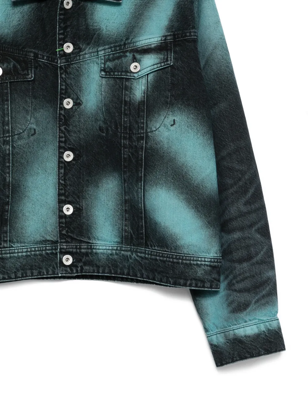 Kenzo Boke Heart logoprinten denim jack Groen
